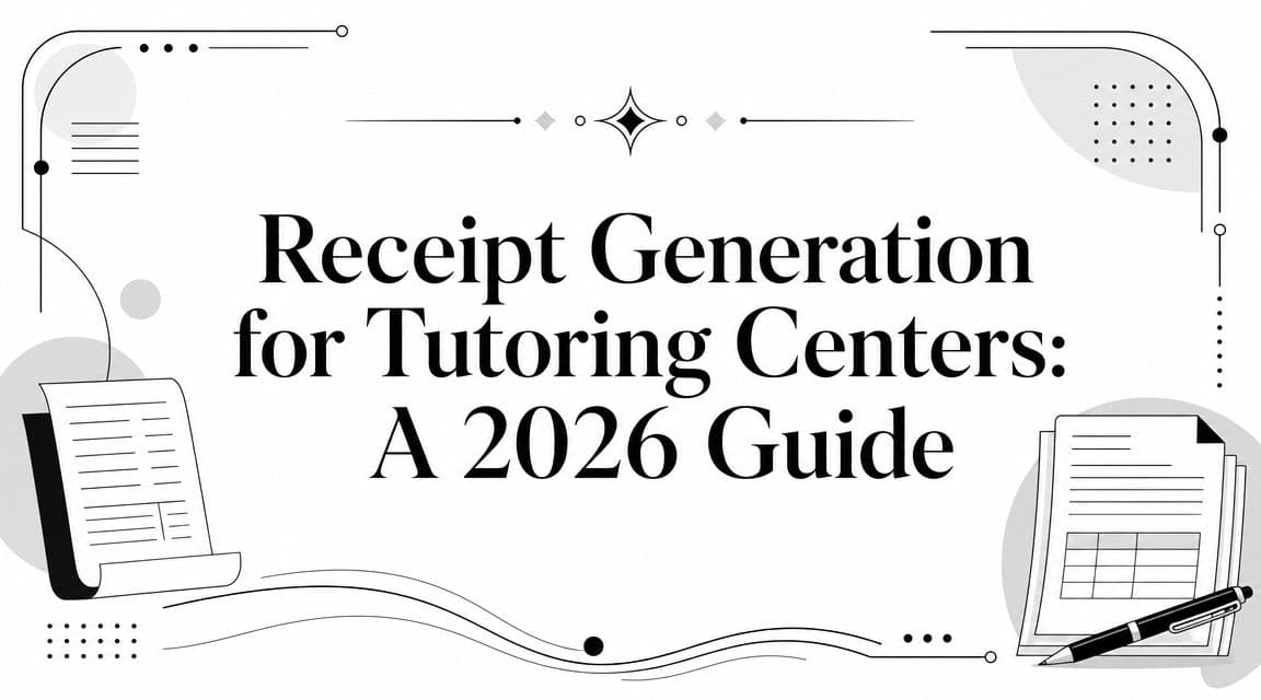 Receipt Generation for Tutoring Centers: A 2026 Guide
