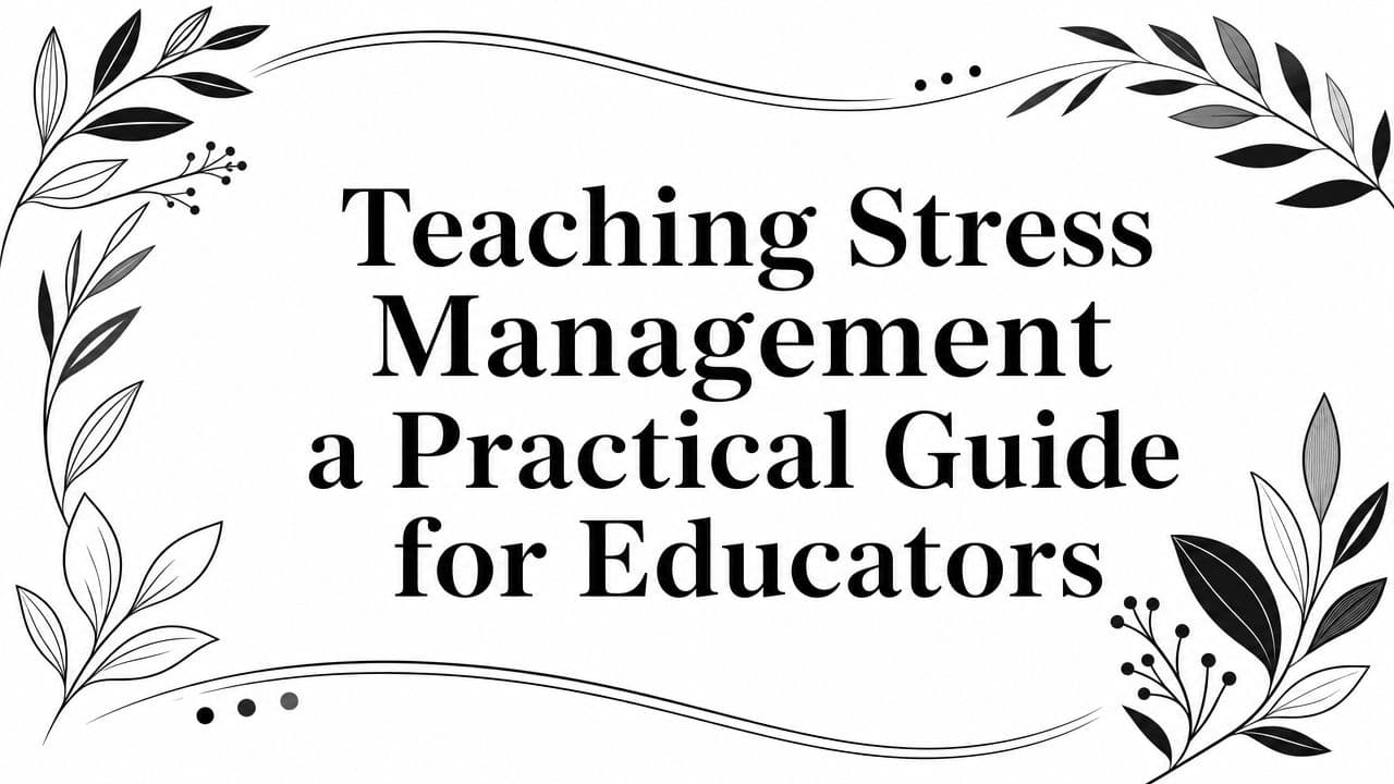 Teaching Stress Management a Practical Guide for Educators
