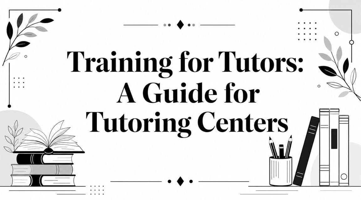 Training for Tutors: A Guide for Tutoring Centers
